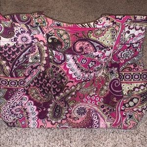Vera Bradley Pink/Purple Paisley Large Tote Bag